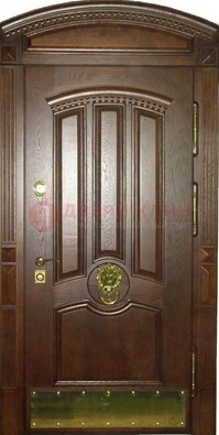 Хорошая стальная арочная дверь с декоративным элементом ДА-23 в Лосино-Петровсом