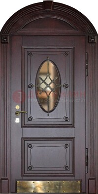 Арочная металлическая дверь с виноритом ДА-38 в Лосино-Петровсом