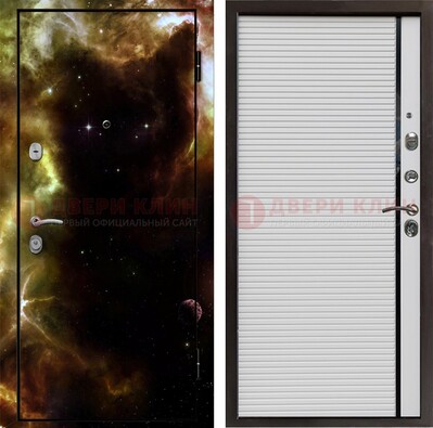 Стальная дверь с фотопечатью космоса ДФ-14 в Лосино-Петровсом