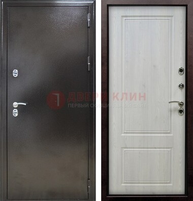 Коричневая железная дверь с МДФ ДМ-170 в Новосибирске