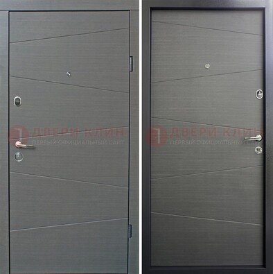 Темная стальная дверь с филенчатой МДФ ДМ-228 в Лосино-Петровсом