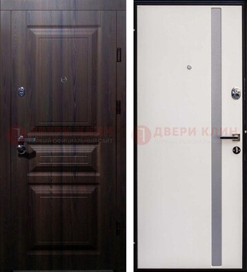 Филенчатая светлая входная дверь c МДФ Венге светлый ДМ-254 в Лосино-Петровсом