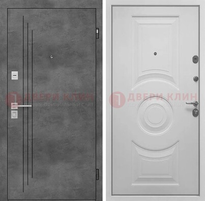 Металлическая коричневая дверь с МДФ Махагон внутри ДМ-287 в Лосино-Петровсом