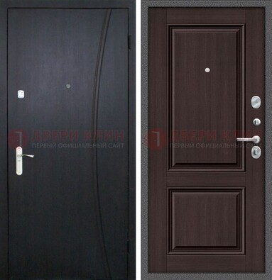 Темная стальная дверь с МДФ панелями ДМ-362 в Лосино-Петровсом