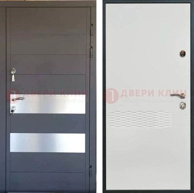 Металлическая дверь МДФ темная и светлая ДМ-420 в Лосино-Петровсом