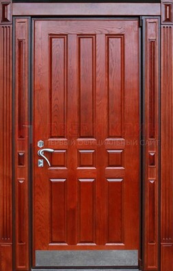 Красная входная дверь для улицы с МДФ ДМ-532 в Лосино-Петровсом