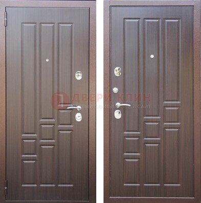 Теплая металлическая дверь с МДФ с двух сторон ДМ-80 в Лосино-Петровсом