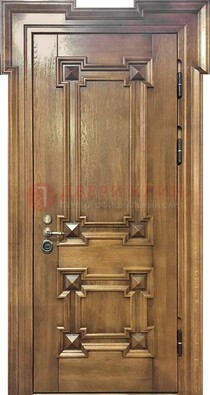 Филенчатая железная дверь с массивом дуба ДМД-56 в Лосино-Петровсом