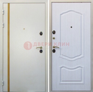 Белая входная дверь с порошковым напылением ДП-136 в Лосино-Петровсом