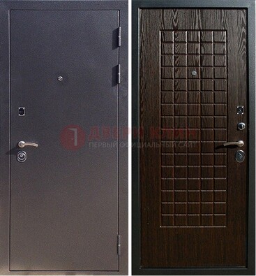 Серая металлическая дверь с порошковым напылением ДП-153 в Лосино-Петровсом