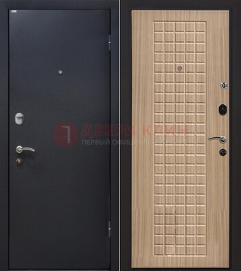 Черная металлическая дверь с порошковым покрытием ДП-157 в Лосино-Петровсом