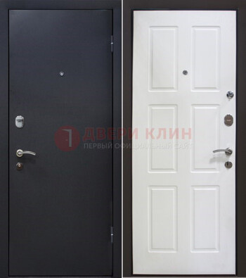 Черная металлическая дверь с порошковым покрытием ДП-193 в Лосино-Петровсом