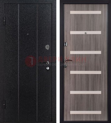 Черная стальная дверь с порошковым окрасом ДП-199 в Лосино-Петровсом
