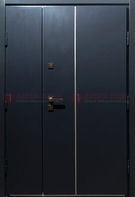 Темная металлическая дверь с порошковым покрытием ДП-220 в Омске