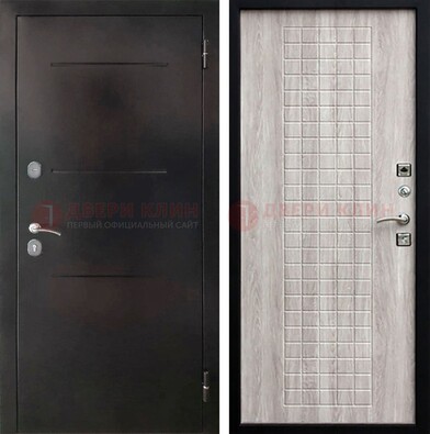 Железная дверь с порошковым покрытием и филенчатой МДФ ДП-221 в Лосино-Петровсом