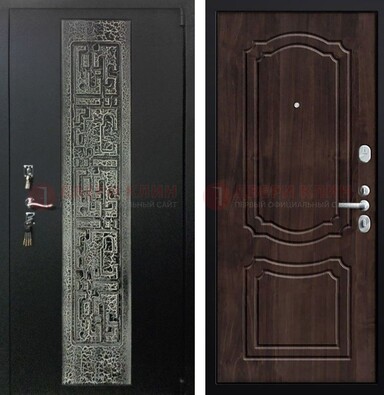 Входная дверь с порошковым покрытием медный антик МДФ внутри ДП-224 в Лосино-Петровсом