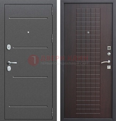 Металлическая дверь с порошковым покрытием и МДФ Махагон ДП-254 в Сочи