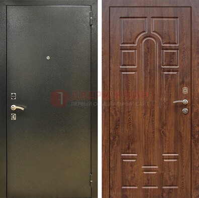 Металлическая дверь Темное серебро с порошковым покрытием и МДФ ДП-271 в Лосино-Петровсом
