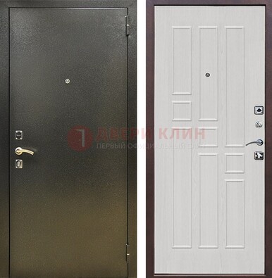 Входная дверь Темное серебро с порошковой отделкой и терморазрывом МДФ ДП-282 в Лосино-Петровсом
