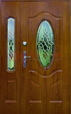 Парадная дверь со стеклянными вставками ДПР-73 для дома в Лосино-Петровсом