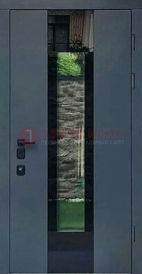 Современная дверь со стеклом для коттеджа ДС-40 в Лосино-Петровсом