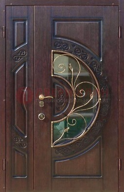 Полуторная железная дверь Винорит в классическом стиле ДСК-272 в Лосино-Петровсом