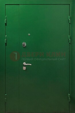 Зеленая распашная тамбурная дверь Порошок ДТМ-47 в Лосино-Петровсом