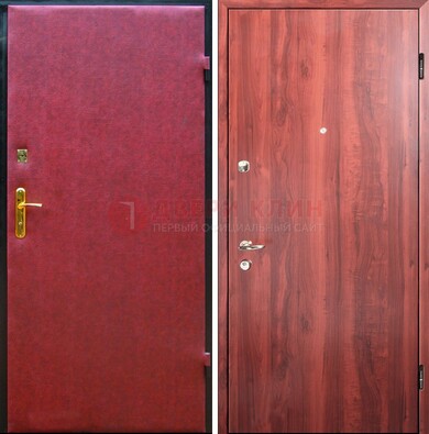 Красная входная дверь с винилискожей ДВ-30 в Лосино-Петровсом