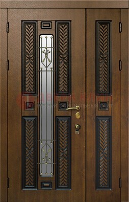 Полуторная входная дверь с виноритом ДВТ-169 в Лосино-Петровсом