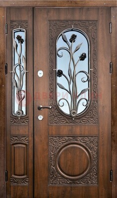 Железная дверь с виноритом и ковкой ДВТ-180 в Лосино-Петровсом