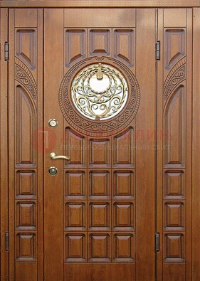 Металлическая филенчатая дверь с виноритом ДВТ-191 в Лосино-Петровсом