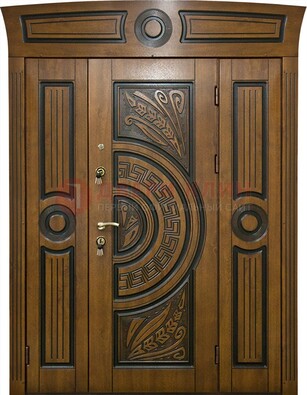 Парадная входная дверь с виноритом и узором ДВТ-194 в Лосино-Петровсом