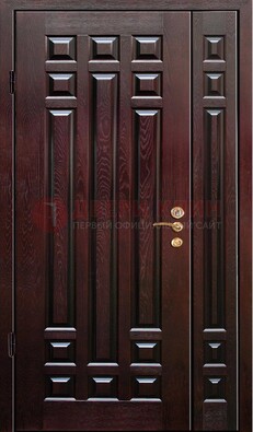 Коричневая металлическая дверь с виноритом ДВТ-20 в Лосино-Петровсом