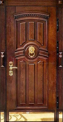 Входная дверь с виноритом в коричневом цвете ДВТ-236 в Лосино-Петровсом