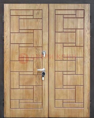 Светло-коричневая стальная дверь с виноритом ДВТ-245 в Лосино-Петровсом