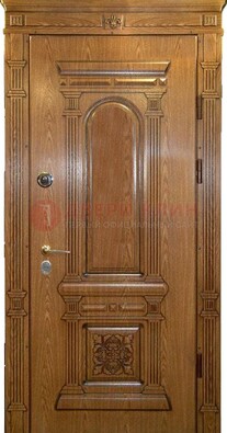 Коричневая железная дверь с виноритом Золотой дуб ДВТ-67 в Лосино-Петровсом