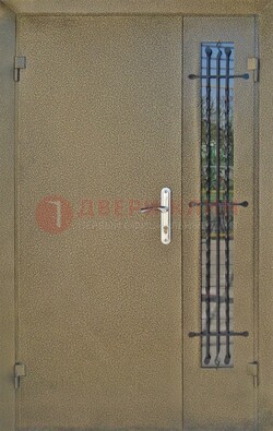 Входная дверь Порошок со стеклом и ковкой ПЛ-20 в Лосино-Петровсом